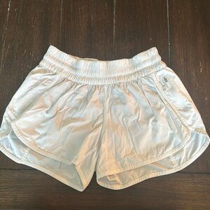 Lululemon white running shorts. Size 8, 3” inseam